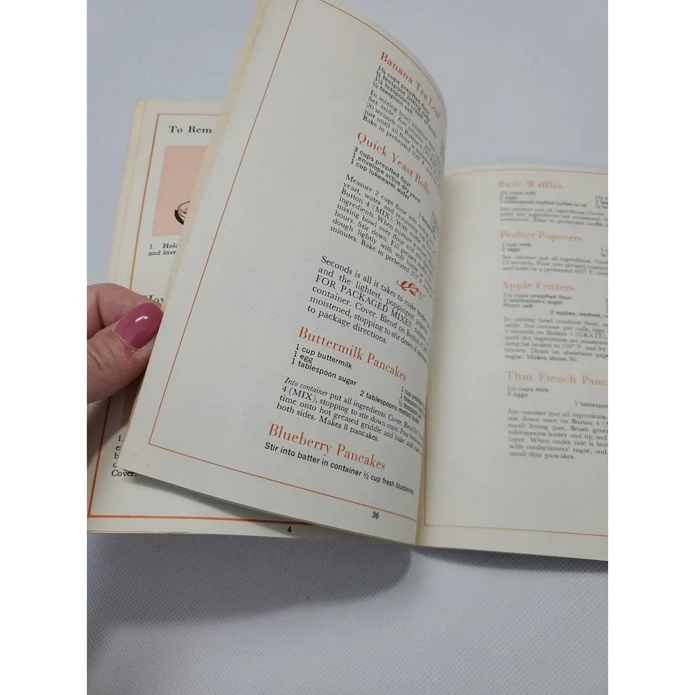 1968 Waring 8 Push Button Blender Cookbook W/ Some Instructions 60+ Page Booklet